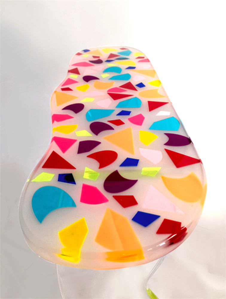 acrylic console table by Marco Pettinari